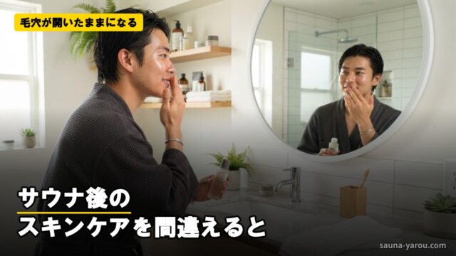 毛穴が開いたままになる